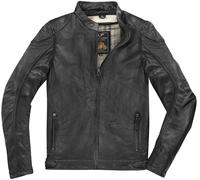 Black-Cafe London Atlanta Motorcycle Leather Jacket, black, size 56 for Men