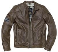 Black-Cafe London Bangkok Motorcycle Leather Jacket, brown, size 52 for Men