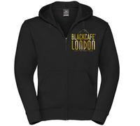 Black-Cafe London Classic Zip Hoodie, black-gold, size S for Men