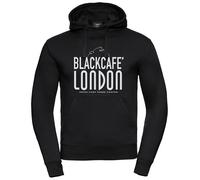 Black-Cafe London Classical Hoodie, black-white, size S for Men