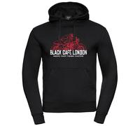 Black-Cafe London Fast Live Hoodie, black/red, size S