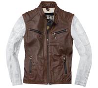 Black-Cafe London Firenze Leather Jacket, brown/white, size 50