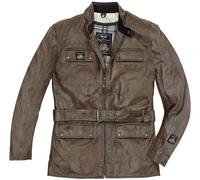 Black-Cafe London Kairo Motorcycle Leather Jacket, brown, size 52