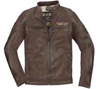 Black-Cafe London Miami Motorcycle Leather Jacket, brown, size 54 for Men