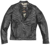 Black-Cafe London Philadelphia Motorcycle Leather Jacket, black, size 48 for Men