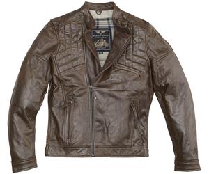 Black-Cafe London Philadelphia Motorcycle Leather Jacket, brown, size 50 for Men