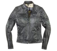 Black-Cafe London Shona II Ladies Motorcycle Leather Jacket, size M for Women