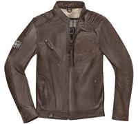 Black-Cafe London Tokio Motorcycle Leather Jacket, brown, size 52 for Men
