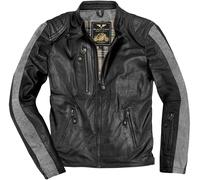 Black-Cafe London Vintage Motorcycle Leather Jacket, black, size 50