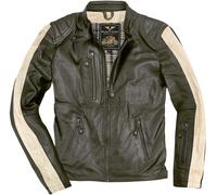 Black-Cafe London Vintage Motorcycle Leather Jacket, dark green, size 48