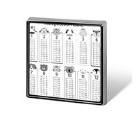 Black Calendar Template Mock up Week Starts on Monday on White Square Badge Smooth Surface Lapel Tie Pin, Lightweight Badge for Women Men Office Worker Nurse Teacher Student Shirts Backpack