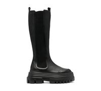 Black Calf Grained Long Boots, female, Bally, Chelsea Boots, Black, 8 UK, Shoes 8 UK