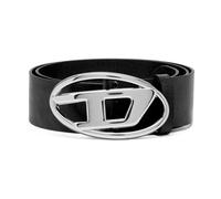 Black Calf Leather Logo-Buckle Belt - female - Diesel - Belts - Black - 75 CM - Accessories 75 CM
