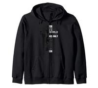 Black Camo Christian Gifts John 3:16 Bible Verse Men Boys Zip Hoodie