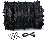 Black Camo Netting Winters Hunting Camouflage Netting Shooting Blind Camouflage Net 6m 8m 9m 10m Garden Mesh Privacy Screen For Outdoor Decoration Sunshade Camping Cover(W2.5xH3.0m)
