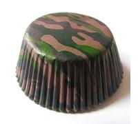black camouflage greasproof Paper Muffin Cupcake Liners case Baking Cups 100 pcs,Standard Size 2x1.25inch (black camouflage)