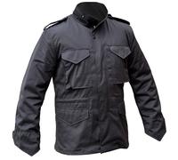 Black Camouflage M65 Field Jacket - US Army Military Parka with Winter Liner