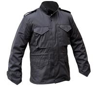 Black Camouflage M65 Field Jacket - US Army Military Parka with Winter Liner