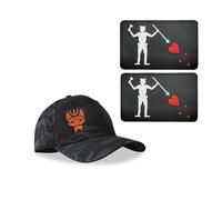Black Camouflage Seal Team Six Baseball Cap,Snapback Stretchable Hat Running/Fishing,Tactical Seals Hat+Patch (4,L)