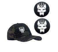 Black Camouflage US Seal Team Six Baseball Cap Flexible Fit Tactical Seals Hat+Patch (4,L)