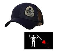 Black Camouflage US Seal Team Six Baseball Cap Flexible Fit Tactical Seals Hat+Patch (5,L)