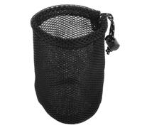 Black Camping Cookware Bag, round Bottom Mesh Drawstring Storage for Hikers | Ventilated Sandwich Network Fabric, Suitable for Camp Stove Canisters and Pans, for Bbq or Camp Kitchen Setups