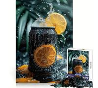 Black Can with Orange Slices Jigsaw 1000 Pieces for Teenagers Reasoning Skill Serene Escape Sharp Cut Thoughtful Gift (38x26cm)