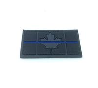 Black Canadian Canada Thin Blue Line Flag Airsoft Paintball PVC Patch