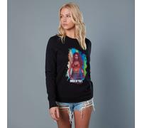 Black Canary Acylic Background Unisex Birds of Prey Sweatshirt - Black - L - Black