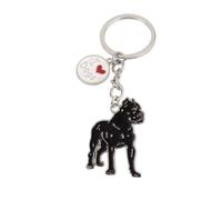 Black Cane Corso Dog Lover Gift Dogs Metal Enamel Gold Silver 3D Decorative Keyring Bag Charm Key Ring Chain Keychain Personalised Clip Name Clasp Custom Design
