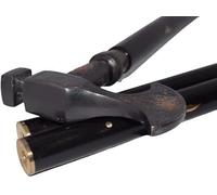 Black Cane with Distressed Brown Axe Handle, Solid Classic Design Aluminum Handle, Beautiful Walking Stick for Men and Women