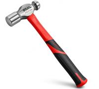 Black Canyon 8 oz Ball Peen Hammer, Dual-Head High Carbon Steel Hammer with Fiberglass Handle, Non-Slip Grip for Metalworking, Jewelry Making, Automotive Repair, Riveting, DIY & Workshop