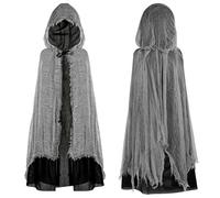 Black Cape with Hood, 90 cm Halloween Cape Children's Ghost Costume Halloween Grim Reaper Cape Darth Vader Cape Ghost Cape Outfit Ghost Coat for Cosplay Carnival Hooded Cape