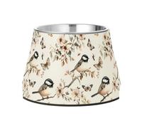 Black-Capped Chickadee Birds Bowls for Pets Elevated Stainless Steel Pets Dish Bowl for Medium Dogs Slow Down Eating