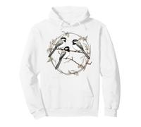 Black capped Chickadee Geometric Patten Art,Cute Bird Lover Pullover Hoodie