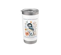 Black-Capped Chickadee Massachusetts State Bird Stainless Steel Insulated Tumbler