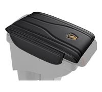 (Black) Car Armrest Cushion,Auto Armrest Cover Protector - Leather Center Console Heighten Pads, Car Armrest Cushion Protector With Storage Pockets For