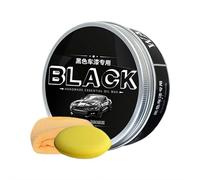 Black Car Coating Wax,Auto Crystal Plating Coating Polish,Hard Glossy Layer Covering Surface Coating Polish,Black Car Wax Paste with Sponge & Microfiber Towel for Automotive Exterior and Interior