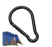 Black Carabiner Clip - Aluminum Alloy Large Lightweight Carabiner, Non Locking Gourd Shape Hook | Dog Leashes, Backpack Clips, Hiking Gear, Water Bottle Attachment, Durablee Belt Clip Ideal for Keys