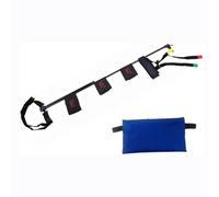 Black,Carbon Fiber Leg Traction Device, Portable Lightweight Immobilization System Adjustable First Aid & Rescue Device with 4 Leg Straps