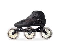 Black Carbon Fiber Speed Skates 3x110mm for Adult Men Women, Professional Inline Racing Skates, ABEC-9 Bearings PU Wheels for Outdoor Street & Fitness
