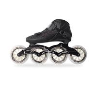 Black Carbon Fiber Speed Skates 3x110mm for Adult Men Women, Professional Inline Racing Skates, ABEC-9 Bearings PU Wheels for Outdoor Street & Fitness