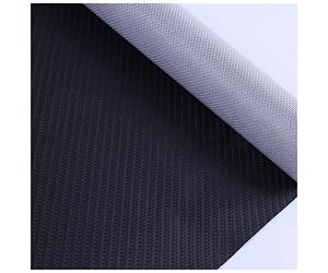 Black Carbon Fiber Weatherproof Faux Leather Finish Marine Vinyl Fabric PU Leather Fabric for Purses Making Leather Straps Motorcycle Boats Automotive Wallcover Upholstery 160cm Wide 0.6mm Thick