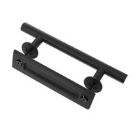 Black Carbon Steel Barn Door Handle Round Pull Grip