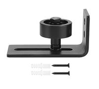 Black Carbon Steel Barn Door Hardware Sliding Bottom Floor Wall Guide Rail