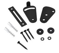 Black Carbon Steel Barn Door Lock with Fan Shaped Part 13 Pcs