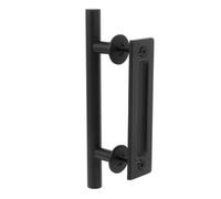 Black Carbon Steel Door Pull Handle for Garage and Barn Doors