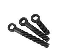 Black Carbon Steel Eye Bolts Slip-Kot Ring Link Bolt M6 M8 M10 M12 M14 Loop Circle Hole Bolt Full/Half Thread Length 20mm-150mm(M10x90mm(5pcs) HT)