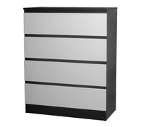 (Black Carcass + White Drawers, 4) 4 Or 5 Drawer Skagen Wooden Chest Cabinet Storage