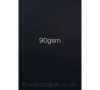 Black Card and Black Paper A4-100 Pack - 90g-120g-170g-200g-250g-320g - Soho Paper (90gsm)